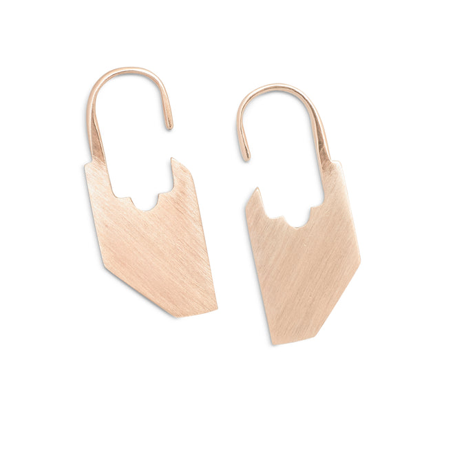 Canyon Earrings in solid 9ct Rose Gold